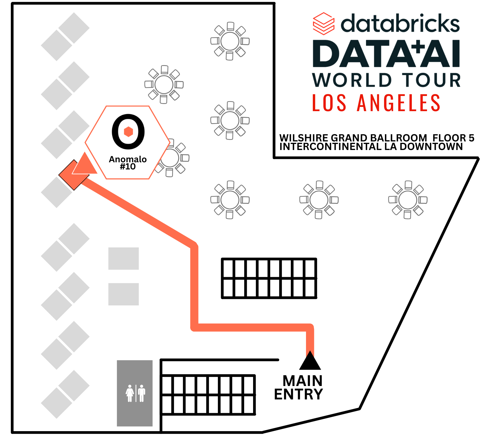 Expo Map for Data + AI World Tour Los Angeles